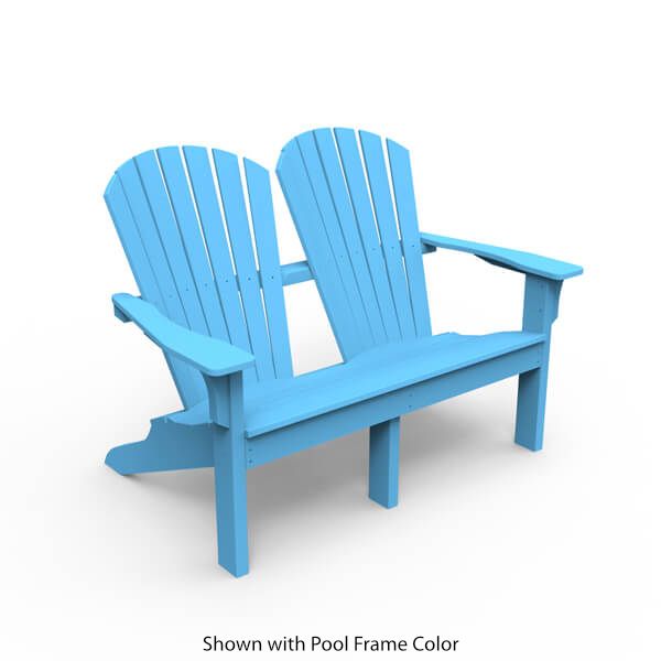 Seaside Casual Adirondack Shellback Love Seat