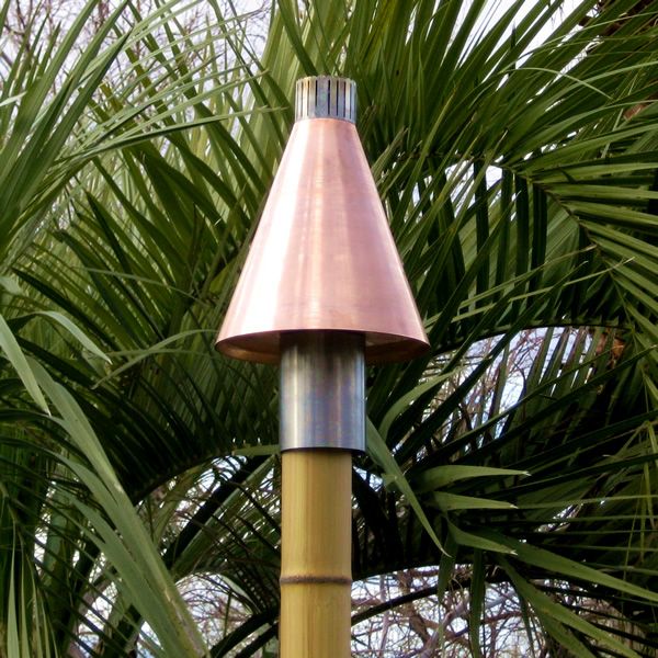 Copper Cone Gas Tiki Torch