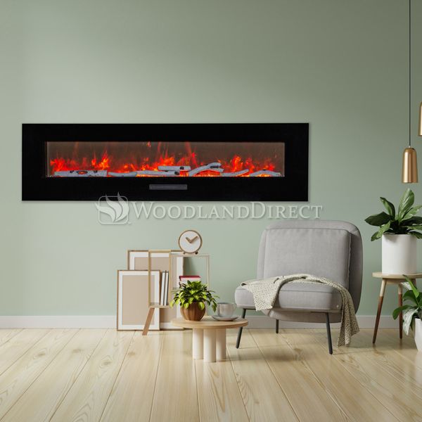 Amantii Wall Mount Linear 100" Electric Fireplace