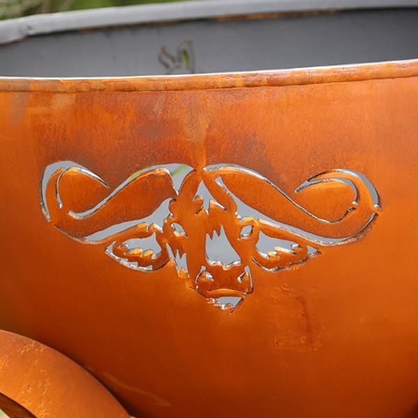 Africa's Big Five Wood Burning Fire Pit