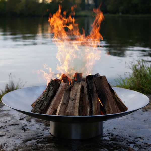 Bella Vita Stainless Steel Wood Burning Fire Pit
