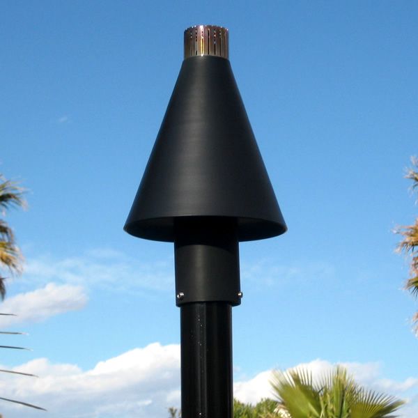 Black Cone Gas Tiki Torch