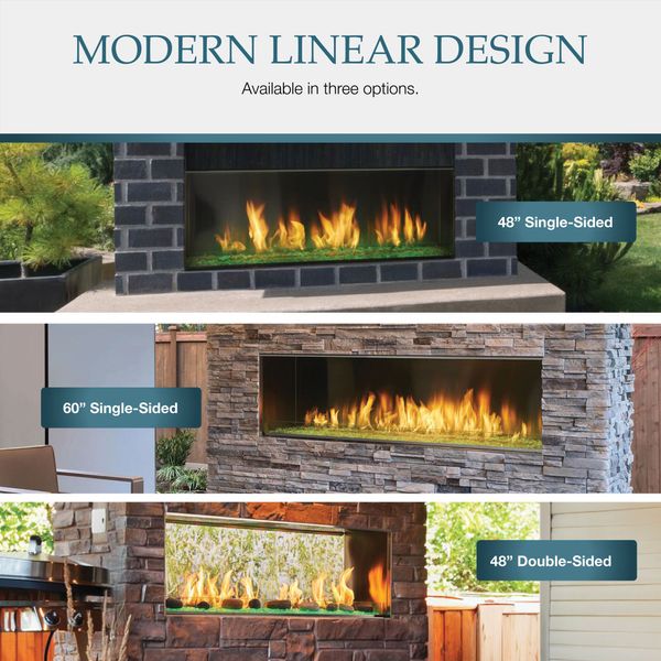 Outdoor Lifestyles Lanai Outdoor Linear Gas Fireplace - 60"