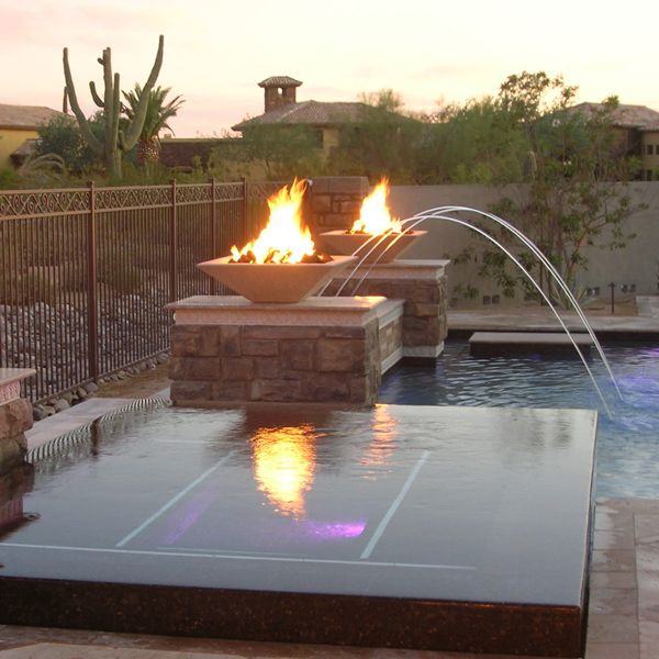 Weather Resistant AWEIS Square Flat Fire Pit Burner System - 18"