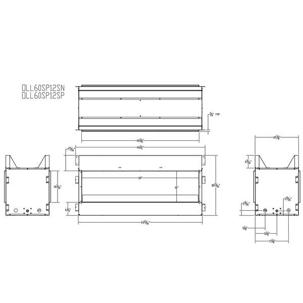 Empire Carol Rose Linear See-Through Outdoor Fireplace - 60"