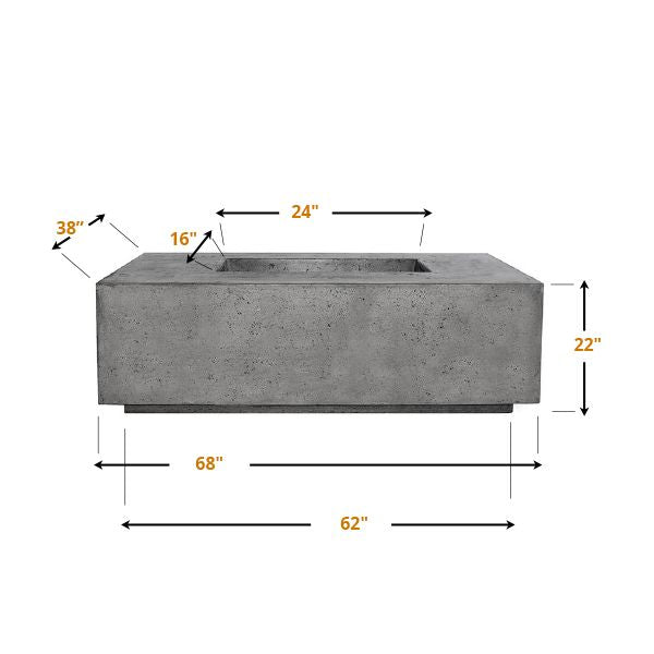 Prism Hardscapes Porto 68 Gas Fire Pit Table