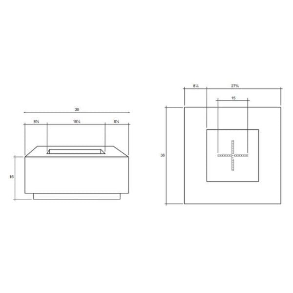 Prism Hardscapes Tavola II Gas Fire Pit Table