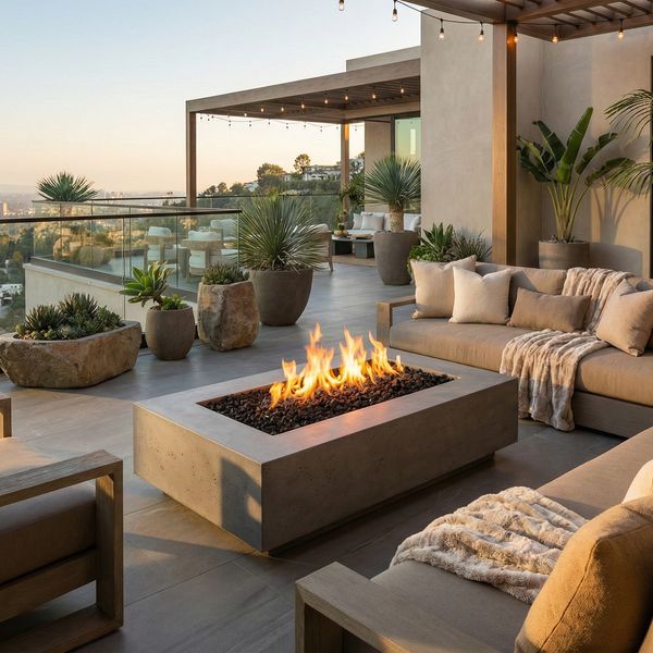 Prism Hardscapes Tavola I Gas Fire Pit Table