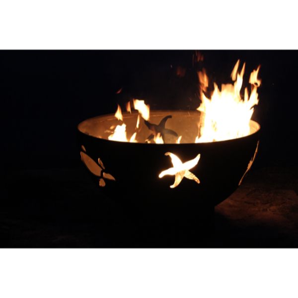 Sea Creatures Wood Burning Fire Pit