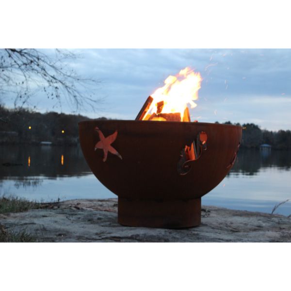 Sea Creatures Wood Burning Fire Pit