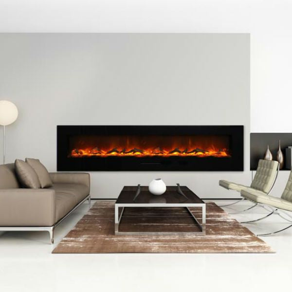 Amantii Wall Mount Linear 100" Electric Fireplace