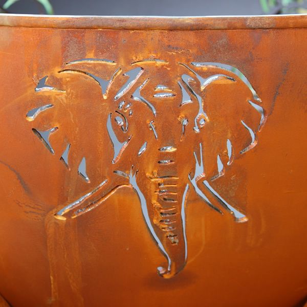 Africa's Big Five Wood Burning Fire Pit