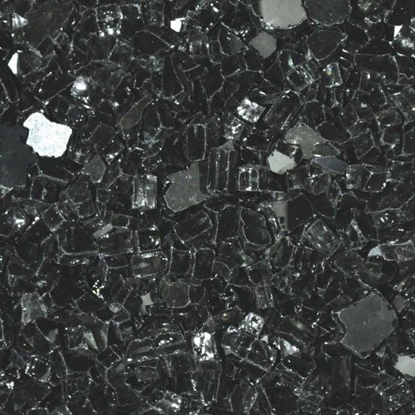 Black Reflective - 1/4" Fire Glass- 10 lbs.