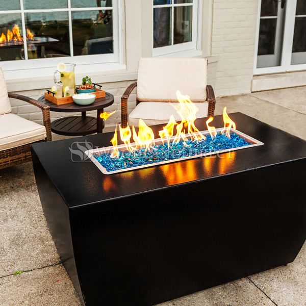 Avalon Linear Powder Coat Steel Fire Pit