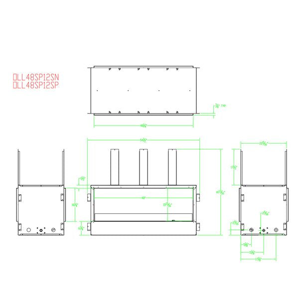 Empire Carol Rose Linear See-Through Outdoor Fireplace - 48"
