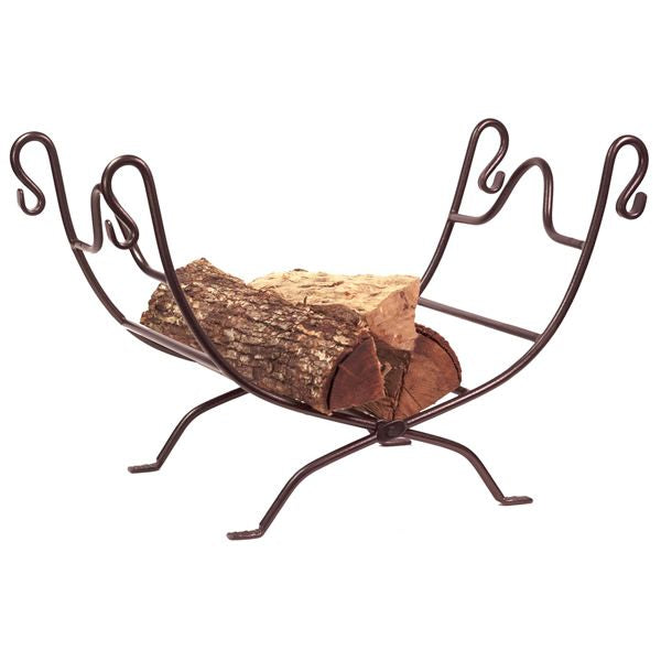 Wrought Iron Indoor Firewood Rack - Bronze