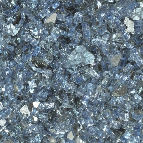 Pacific Blue Reflective - 1/4" Fire Glass- 10 lbs.
