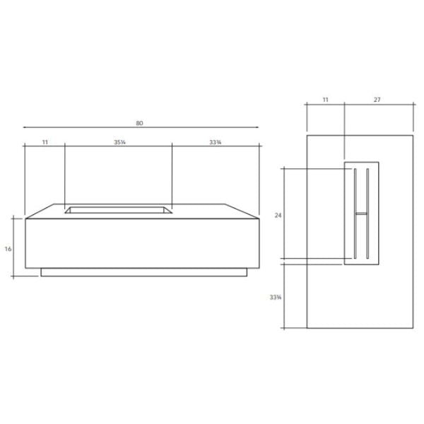 Prism Hardscapes Tavola V Gas Fire Pit Table