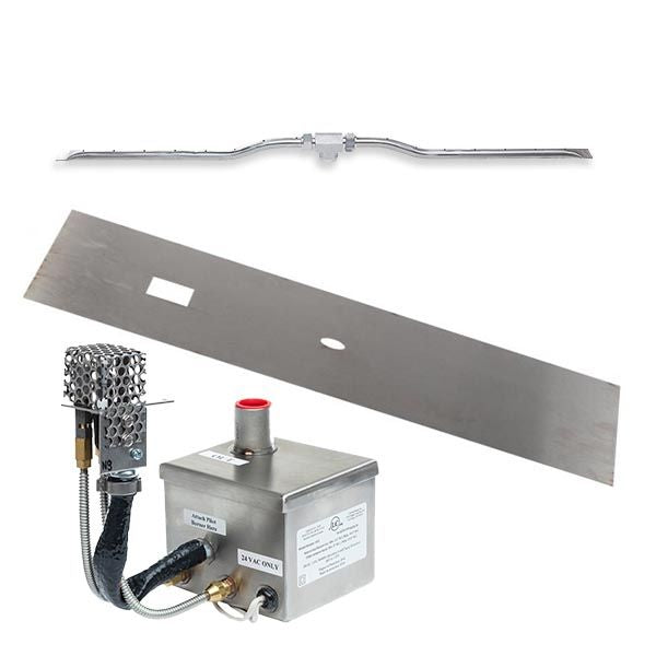 Weather Resistant AWEIS Linear Flat Fire Pit Burner System - 36" x 6"