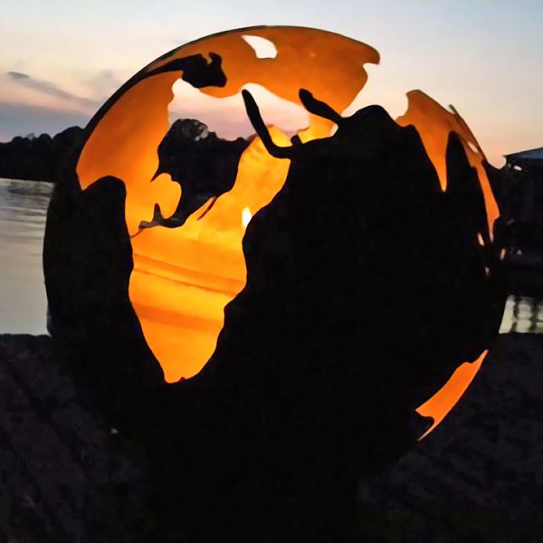Third Rock Fire Pit Globe